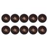 Ayuduots 10pcs Natural Horn Buttons 30mm 4-Hole Brown Buffalo Horn Sewing Buttons for Coats Jackets Blazer Uniform view 1