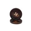 Ayuduots 10pcs Natural Horn Buttons 30mm 4-Hole Brown Buffalo Horn Sewing Buttons for Coats Jackets Blazer Uniform view 3