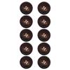 Ayuduots 10pcs Natural Horn Buttons 30mm 4-Hole Brown Buffalo Horn Sewing Buttons for Coats Jackets Blazer Uniform view 4
