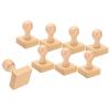 PATIKIL 40mm Stamp Wood Square Handle, 8 Pack Wooden Knobs Stamp Mounts Drawer Pulls for Stamp Making DIY Crafting Scrapbooking, Brown view 1
