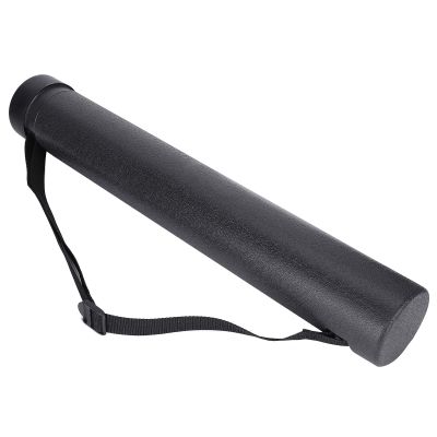 Fdit Retractable Plastic Painting Tube Storage Telescopic Drawing Scroll Art Supplies, Suitable for Posters, Maps, and Documents (Black)