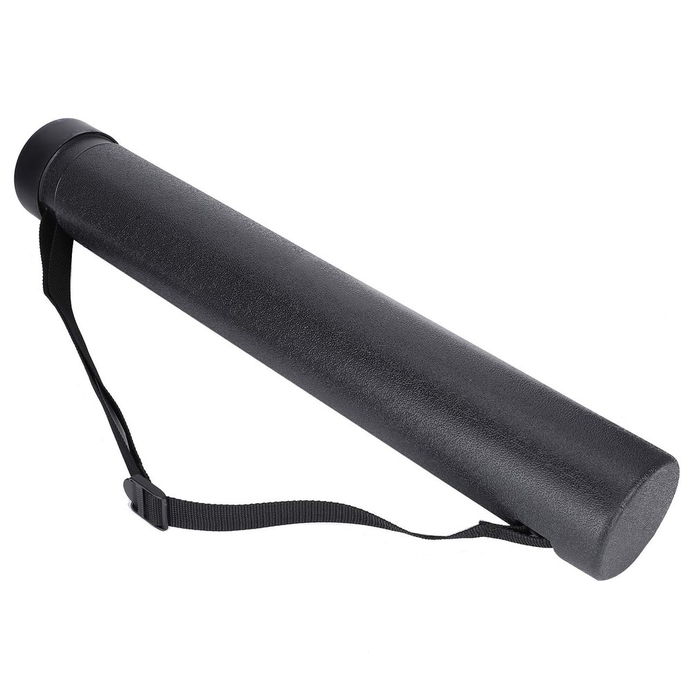 Fdit Retractable Plastic Painting Tube Storage Telescopic Drawing Scroll Art Supplies, Suitable for Posters, Maps, and Documents (Black)