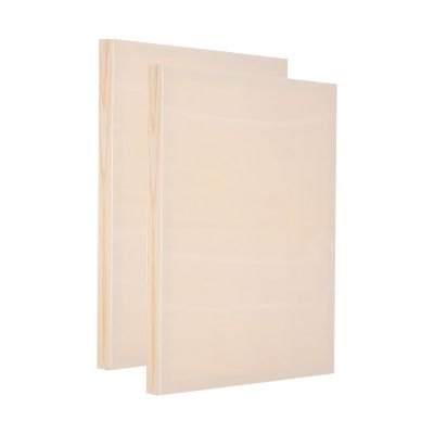 PATIKIL 10 x 8 Inch Wood Panel Board, 2 Pack Unfinished Wooden Canvas Boards Square Blank Deep Cradle Board for Painting Pouring DIY Art Use with Oils Acrylics