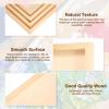 PATIKIL 10 x 8 Inch Wood Panel Board, 2 Pack Unfinished Wooden Canvas Boards Square Blank Deep Cradle Board for Painting Pouring DIY Art Use with Oils Acrylics view 4