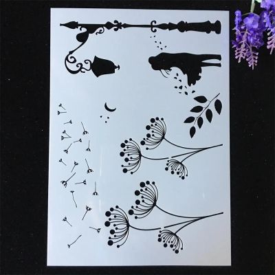 Stencils for Crafts,A4 29x21cm Dandelion Stencils for Painting on Wood, Stencils for Rock Painting, Reusable Painting Stencils,Wall Paint Stencils