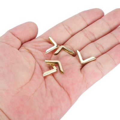 100 PCS Metal Book Corners, Gold Corner Guard Small Book Corner Protector Decorative Corner Protector Metal Edges Guard Cover for Home