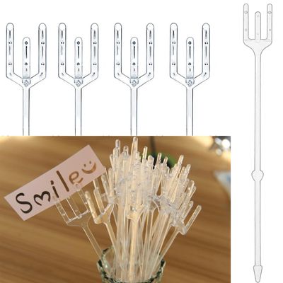 Floral Picks, 30 Pack 9.5 inch Flower Card Holder Picture Pick Plastic Straight Head Photo Holder Picks for Floral Arrangement Bouquet Wedding Decoration