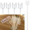 Floral Picks, 30 Pack 9.5 inch Flower Card Holder Picture Pick Plastic Straight Head Photo Holder Picks for Floral Arrangement Bouquet Wedding Decoration view 1