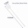 Floral Picks, 30 Pack 9.5 inch Flower Card Holder Picture Pick Plastic Straight Head Photo Holder Picks for Floral Arrangement Bouquet Wedding Decoration view 2
