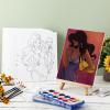 Ctosree 12 Sets Pre Drawn Canvas Kit for Painting Adults Sip and Paint Kit Art Pre Printed Canvas Bulk for Easter Mother's Day Gifts Adult's Date Night(Gorgeous Lady,8 x 10 in) view 2