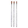 ZUIAI Round Acrylic Gel Extension Builder Pen Nail Art Brushes Painting Drawing Flower Manicure Tips Tools 3 Pcs/Set view 1