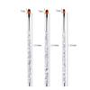 ZUIAI Round Acrylic Gel Extension Builder Pen Nail Art Brushes Painting Drawing Flower Manicure Tips Tools 3 Pcs/Set view 2