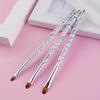 ZUIAI Round Acrylic Gel Extension Builder Pen Nail Art Brushes Painting Drawing Flower Manicure Tips Tools 3 Pcs/Set view 3