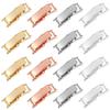 SUNNYCLUE 1 Box 16 Sets 4 Colors Fold Over Clasp Foldable Clasps Bulk Golden Silver Metal Brass Rectangle Extender Small Foldover Extension Clasp for Bracelets Necklaces Jewelry Making DIY Crafts view 1