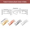 SUNNYCLUE 1 Box 16 Sets 4 Colors Fold Over Clasp Foldable Clasps Bulk Golden Silver Metal Brass Rectangle Extender Small Foldover Extension Clasp for Bracelets Necklaces Jewelry Making DIY Crafts view 2