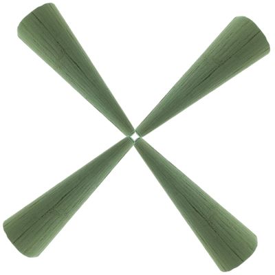 JEWEDECO 4pcs DIY Cone Shape Floral Foam Blocks Flower Arrangement Mud for Fresh and Artificial Flowers for Home Decor and Holiday Celebrations