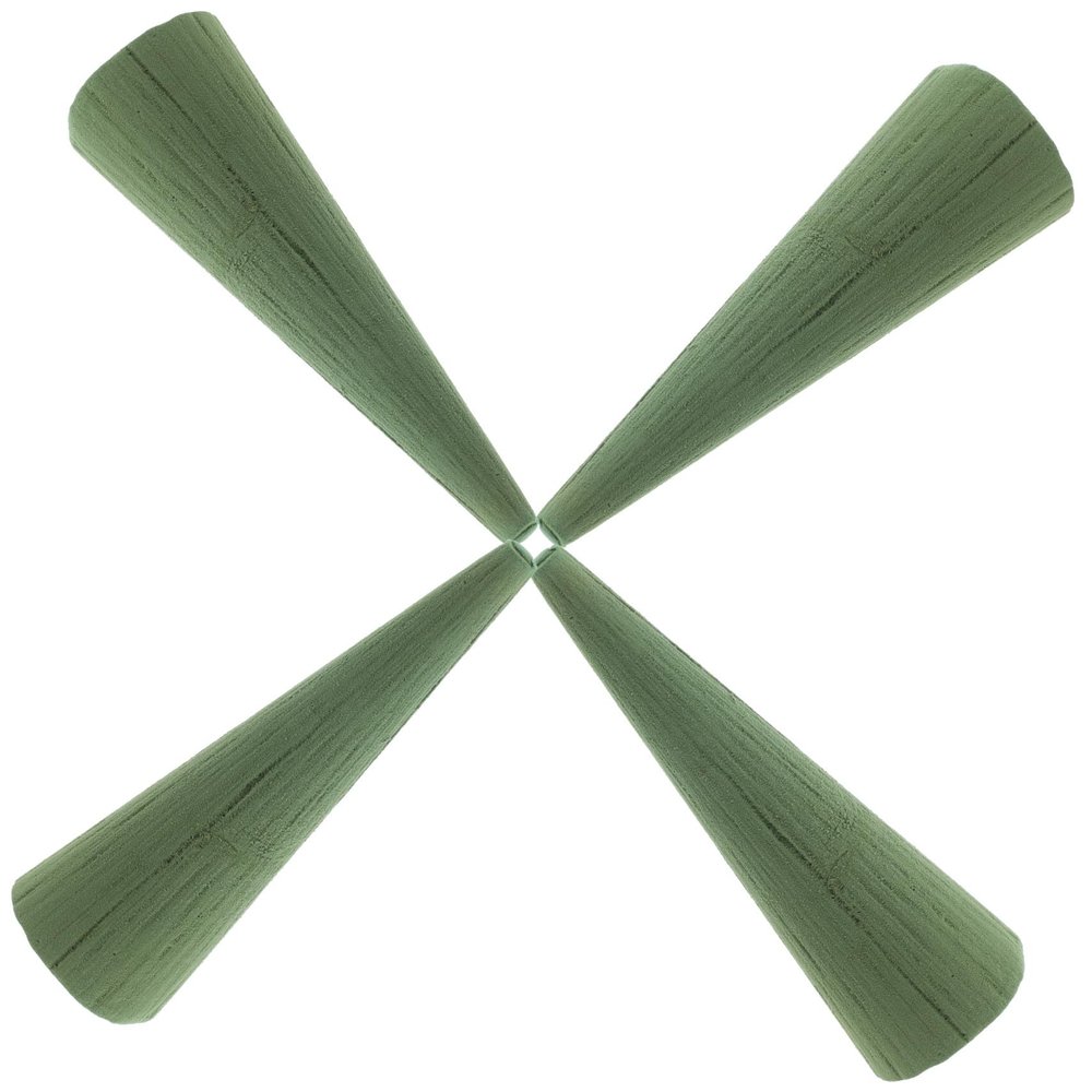 JEWEDECO 4pcs DIY Cone Shape Floral Foam Blocks Flower Arrangement Mud for Fresh and Artificial Flowers for Home Decor and Holiday Celebrations