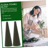 JEWEDECO 4pcs DIY Cone Shape Floral Foam Blocks Flower Arrangement Mud for Fresh and Artificial Flowers for Home Decor and Holiday Celebrations view 3
