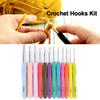 12pcs Sweater Needle Knitting Crochet Hooks Kit Extended Crochet Hooks Needles with Accessories Hand Weave Sewing Tools Set Kit view 2