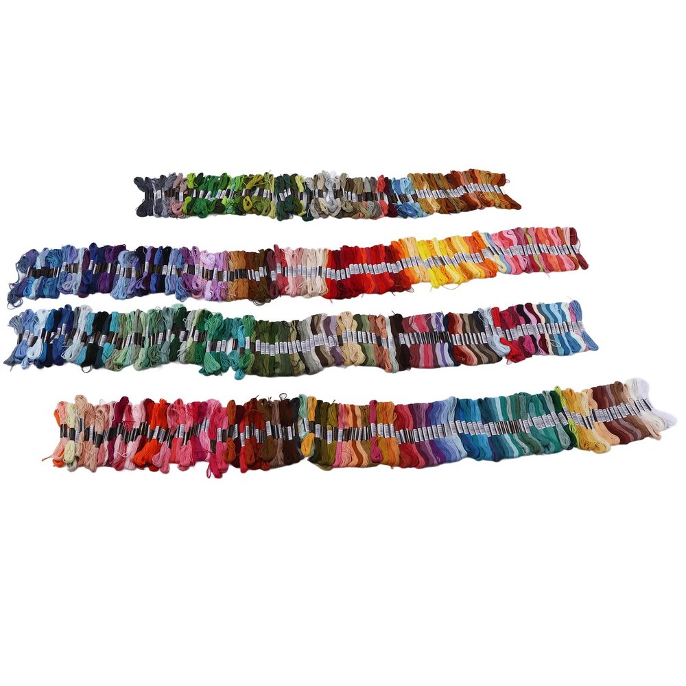 Glomora Embroidery Floss,447 Skeins Mixed Colors Cross Floss Stitch Thread,Multi Color No Fading Polyester Sewing Supplies for Make Bracelets Yarns Dolls Gloves