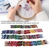 Glomora Embroidery Floss,447 Skeins Mixed Colors Cross Floss Stitch Thread,Multi Color No Fading Polyester Sewing Supplies for Make Bracelets Yarns Dolls Gloves view 2