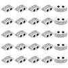 HOBBIESAY 200Pcs Tibetan Style Alloy Beads 5x10x4mm Silver Loose Beads Rectangle Spacer Bead 2 Hole Connector Bead Metal Craft Beads for DIY Bracelets Earring Necklace Jewelry Making,Hole:1.5mm view 1
