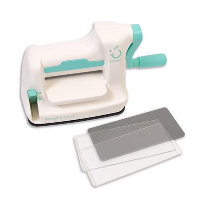 Craftelier - Minty Cut Mini Die Cutting Machine | Compatible with Fine Metallic Dies and Embossing Folders | Plate Size 16,5 x 7,5 cm | Approx. Machine Size 20,5 x 9 x 12 cm