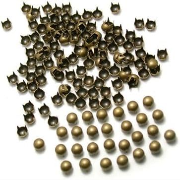 AK TRADING CO. 10MM Round Dome Bedazzler Studs - Metal Claw Nailhead Spot Studs - DIY for Leather Craft, Dog Collars, Clothes, Belts, Bags, Shoes, Bracelet, Accessories
