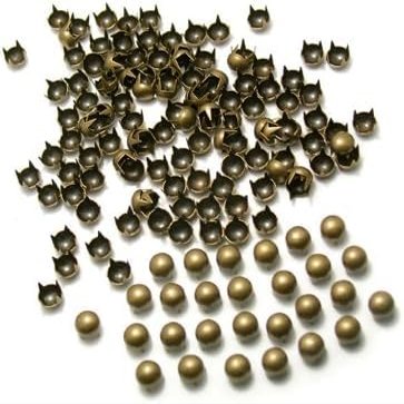 AK TRADING CO. 10MM Round Dome Bedazzler Studs - Metal Claw Nailhead Spot Studs - DIY for Leather Craft, Dog Collars, Clothes, Belts, Bags, Shoes, Bracelet, Accessories
