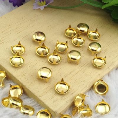 AK TRADING CO. 6MM Round Dome Bedazzler Studs - Metal Claw Nailhead Spot Studs - DIY for Leather Craft, Dog Collars, Clothes, Belts, Bags, Shoes, Bracelet, Accessories