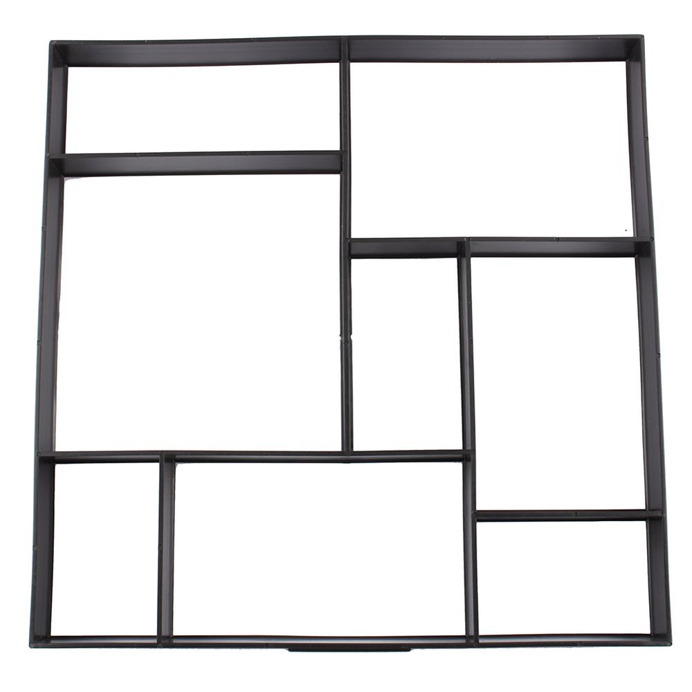 PZLVAME 8 Grid Plastic DIY Square Moulds Paving Concrete Paving Path Mould for Making Paving Paths Garden Floors
