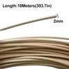LKXHarleya 2MM Round Natural Rattan Core, Basket Weaving and Wicker Furniture Repairing Round Reed Handmade Crafts Material - Bulk Length, Total 32.8FT view 2
