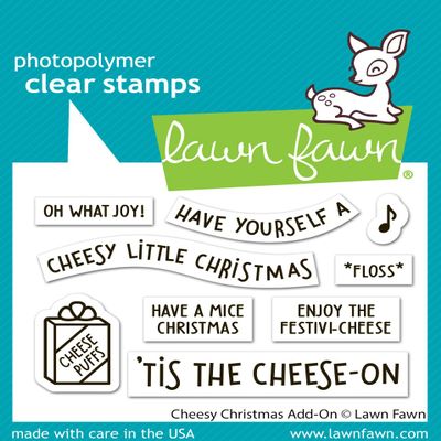 Lawn Fawn LF3502 Cheesy Christmas Add-On 2X3 Clear Stamp Set