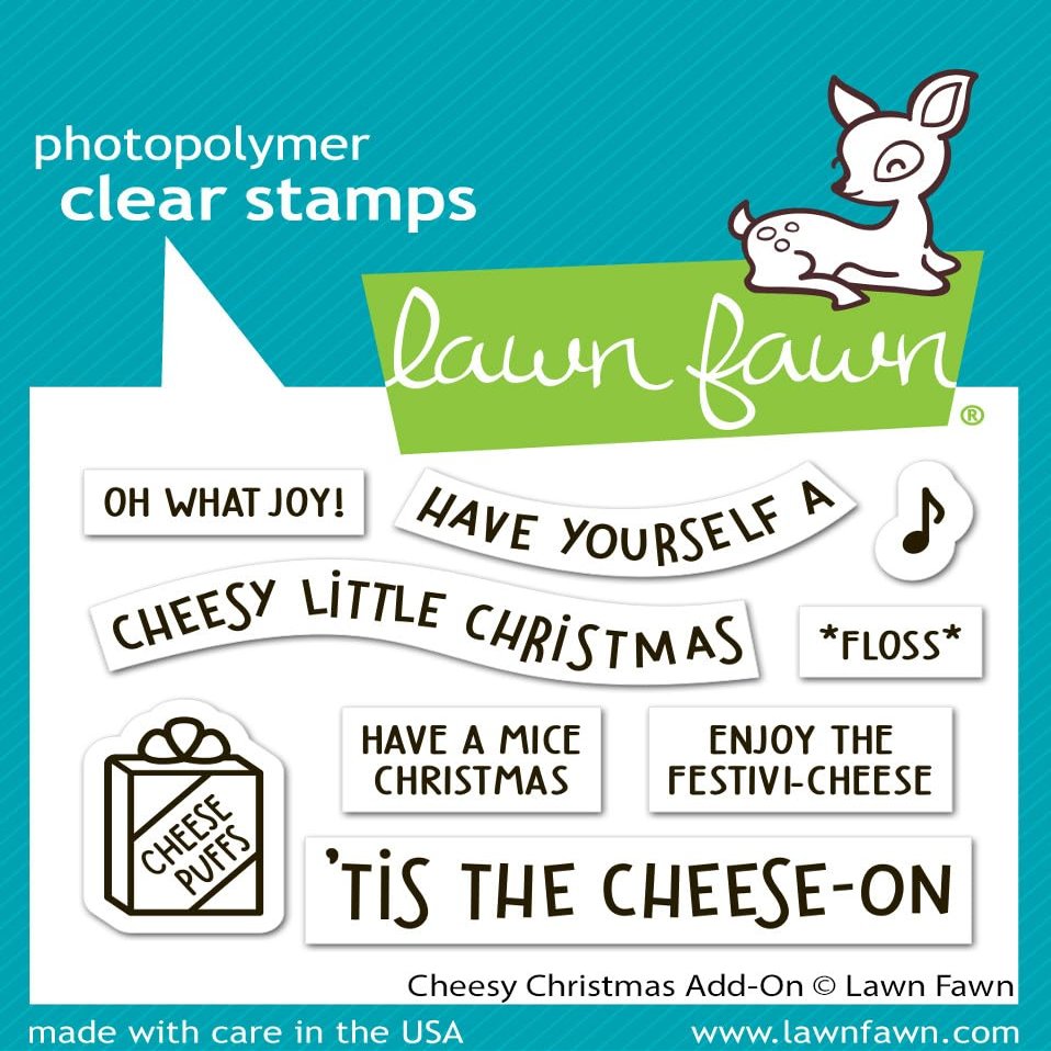 Lawn Fawn LF3502 Cheesy Christmas Add-On 2X3 Clear Stamp Set