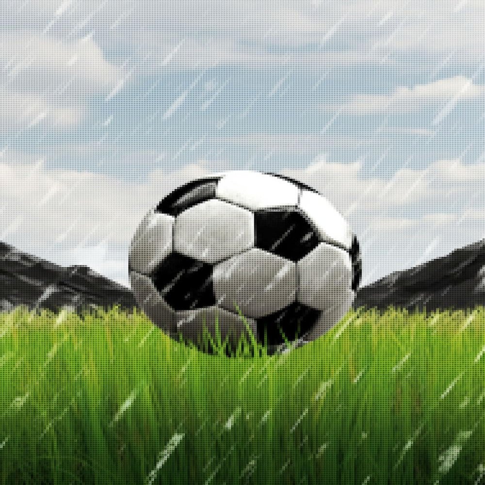 CISDKK Modern x-Stitch Pattern,Embroidery Kits for Adults Advanced,Sport,Printable Sports Art,Boys Room Decor,Playroom,Teen,Soccer Football,Sport Balls,11CT,13.39 * 17.33 inch