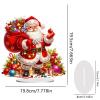DoxQcs DIY Dot Diamond Tabletop Ornaments for Adults, Christmas Diamond Art Painting Home Decoration Desktop Ornaments for Home Office Decor (Single Side Dot Diamond)-#27-Santa Claus view 2