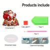 DoxQcs DIY Dot Diamond Tabletop Ornaments for Adults, Christmas Diamond Art Painting Home Decoration Desktop Ornaments for Home Office Decor (Single Side Dot Diamond)-#27-Santa Claus view 3
