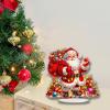 DoxQcs DIY Dot Diamond Tabletop Ornaments for Adults, Christmas Diamond Art Painting Home Decoration Desktop Ornaments for Home Office Decor (Single Side Dot Diamond)-#27-Santa Claus view 4