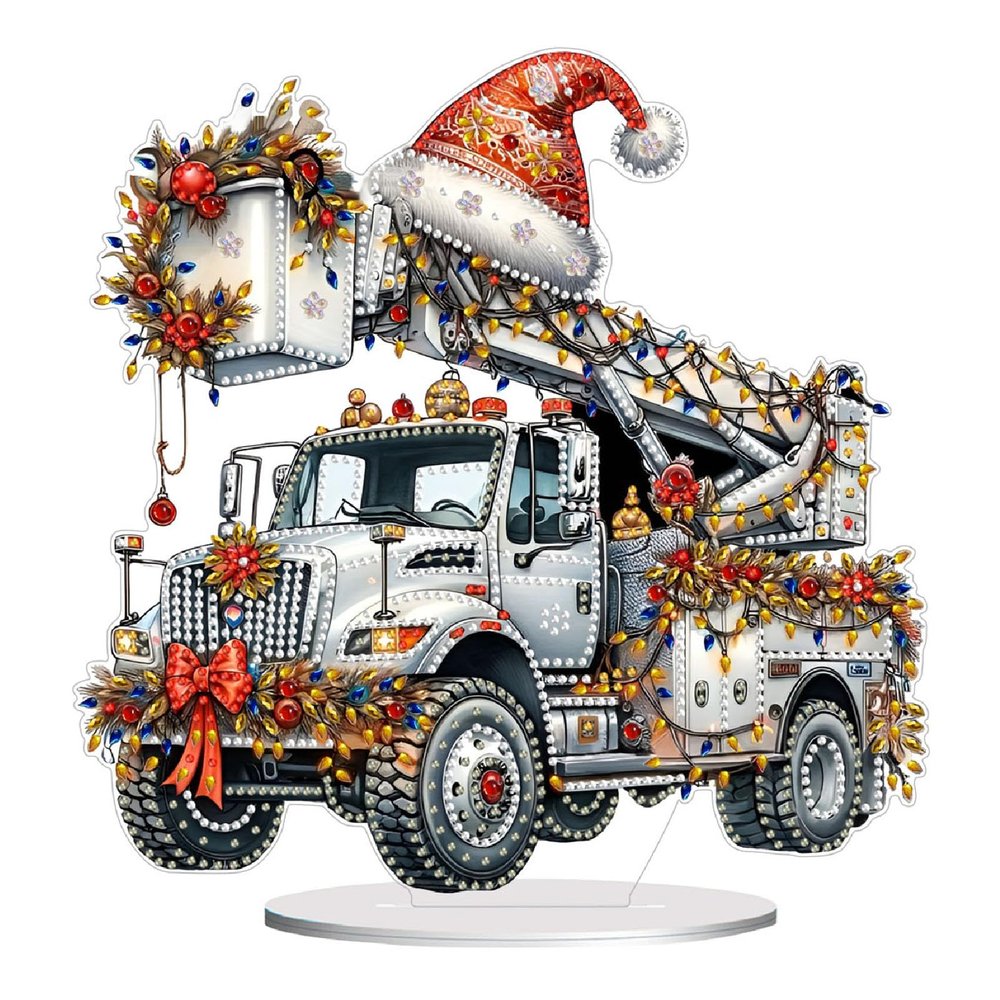 DoxQcs DIY Dot Diamond Tabletop Ornaments for Adults, Christmas Diamond Art Painting Home Decoration Desktop Ornaments for Home Office Decor (Single Side Dot Diamond)-#32-Crane