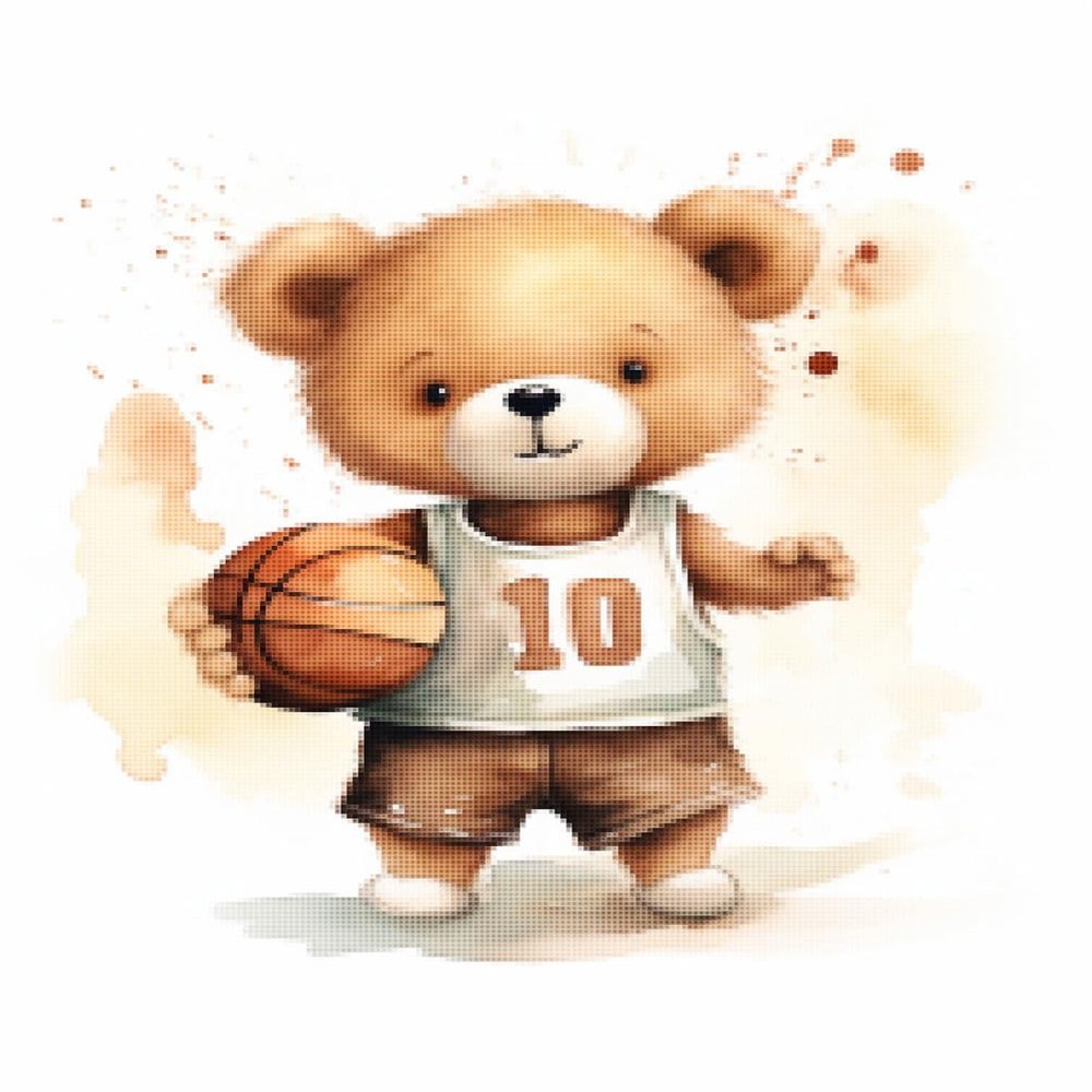 CISDKK Cross Stitch Stamped,Full Range of Cross-Stitch DIY Embroidery,Sports Nursery,Digital,Boy,Sports Nursery Decor,Boy Nursery,Sports Nursery,11CT17.33 * 21.65 inch