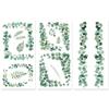 Peacoblue Rub on Transfer Decals for Furniture Crafts Decor 6"x12" Leaves Corners, 3Pcs Waterproof UV DTF Transfer Sticker for Lingerie Chests Drawer Dresser Glass Porcelain Wood Plastic view 1