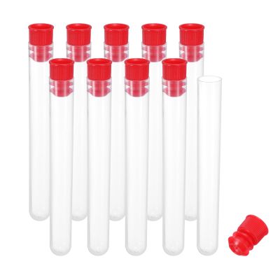 PATIKIL 0.5x3" Plastic Sewing Needle Storage Holder, 10 Pack Portable Embroidery Needle Pin Toothpick Storage Tubes Cases Box for Craft Knitting, Red