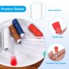 PATIKIL 0.5x3" Plastic Sewing Needle Storage Holder, 10 Pack Portable Embroidery Needle Pin Toothpick Storage Tubes Cases Box for Craft Knitting, Red view 3