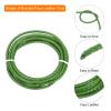 MECCANIXITY 2.2 Yards Round Braided Bolo Leather Cord 4mm Diameter Leather Strip Braiding Leather Strap 2 Meters Long for Bracelet Necklace Beading, Grass Green view 3