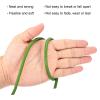 MECCANIXITY 2.2 Yards Round Braided Bolo Leather Cord 4mm Diameter Leather Strip Braiding Leather Strap 2 Meters Long for Bracelet Necklace Beading, Grass Green view 4
