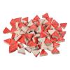MECCANIXITY 200g Ceramic Mosaic Tiles for Crafts Bulk, Triangle Red Ceramic Tiles for Mosaic Kits Garden Stepping Stone Cup Mat view 1