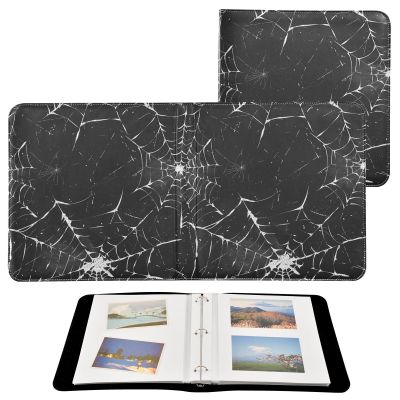 Coikll Spider Web 1 Leather Photo Album 3-Ring DIY Picture Book for Family Wedding Self-Stick Scrapbook