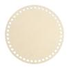 PATIKIL Basket Wood Bottom 8" x 8", Round Natural Wood Base Crochet Bag Shaper for DIY Basket Bag Craft Knitting Making Weaving Supplies, Wooden (Hole: 6mm) view 1
