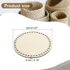 PATIKIL Basket Wood Bottom 8" x 8", Round Natural Wood Base Crochet Bag Shaper for DIY Basket Bag Craft Knitting Making Weaving Supplies, Wooden (Hole: 6mm) view 2
