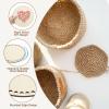 PATIKIL Basket Wood Bottom 8" x 8", Round Natural Wood Base Crochet Bag Shaper for DIY Basket Bag Craft Knitting Making Weaving Supplies, Wooden (Hole: 6mm) view 3